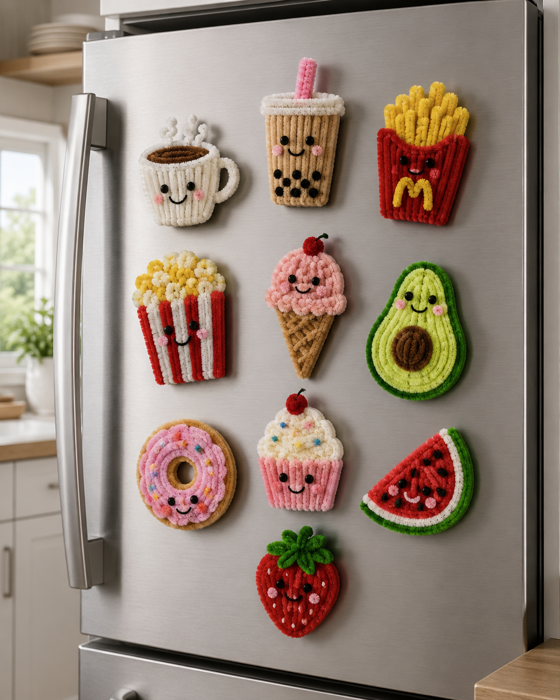 Pipe Cleaner Fridge Magnets