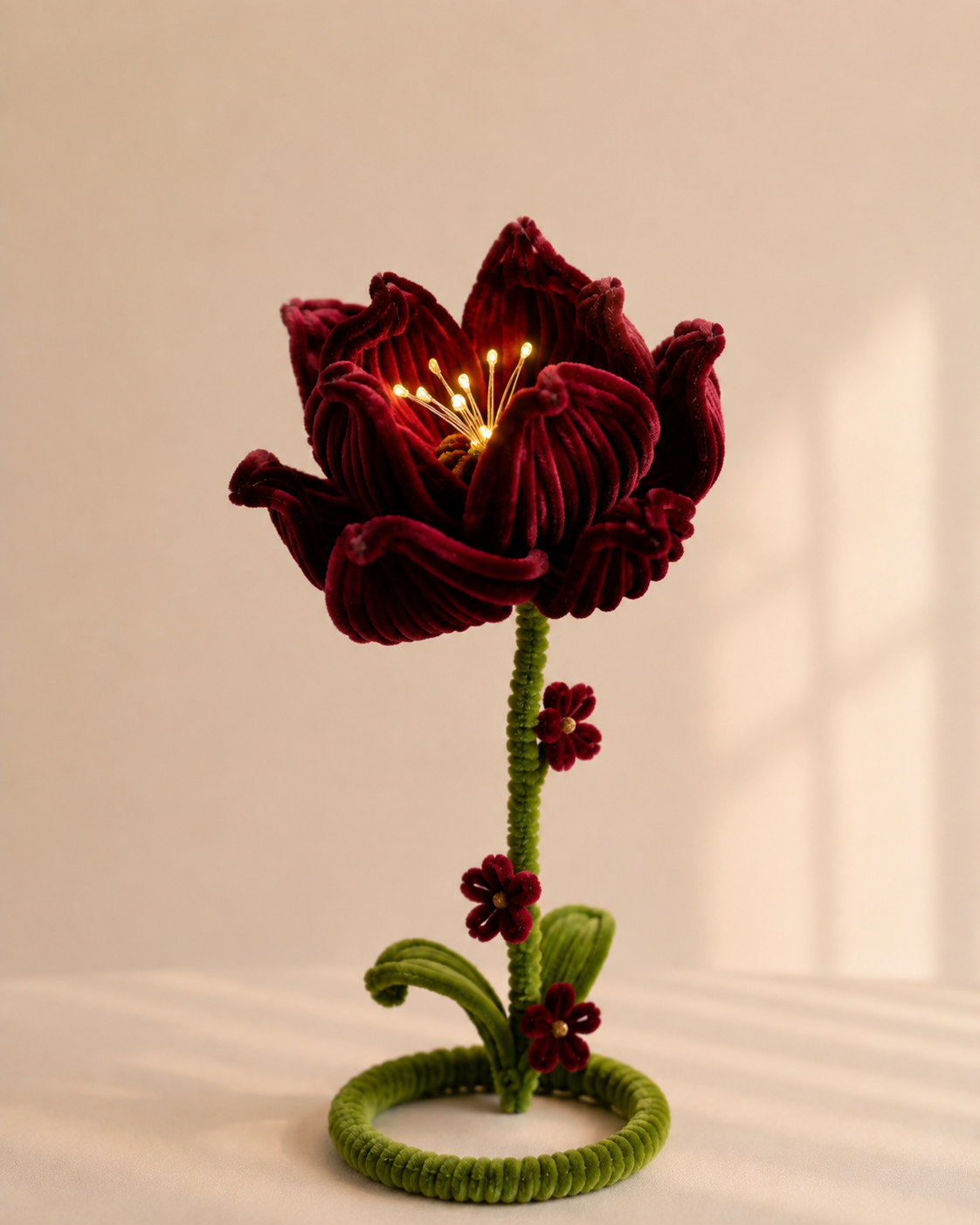 Pipe Cleaner Flower Lamps