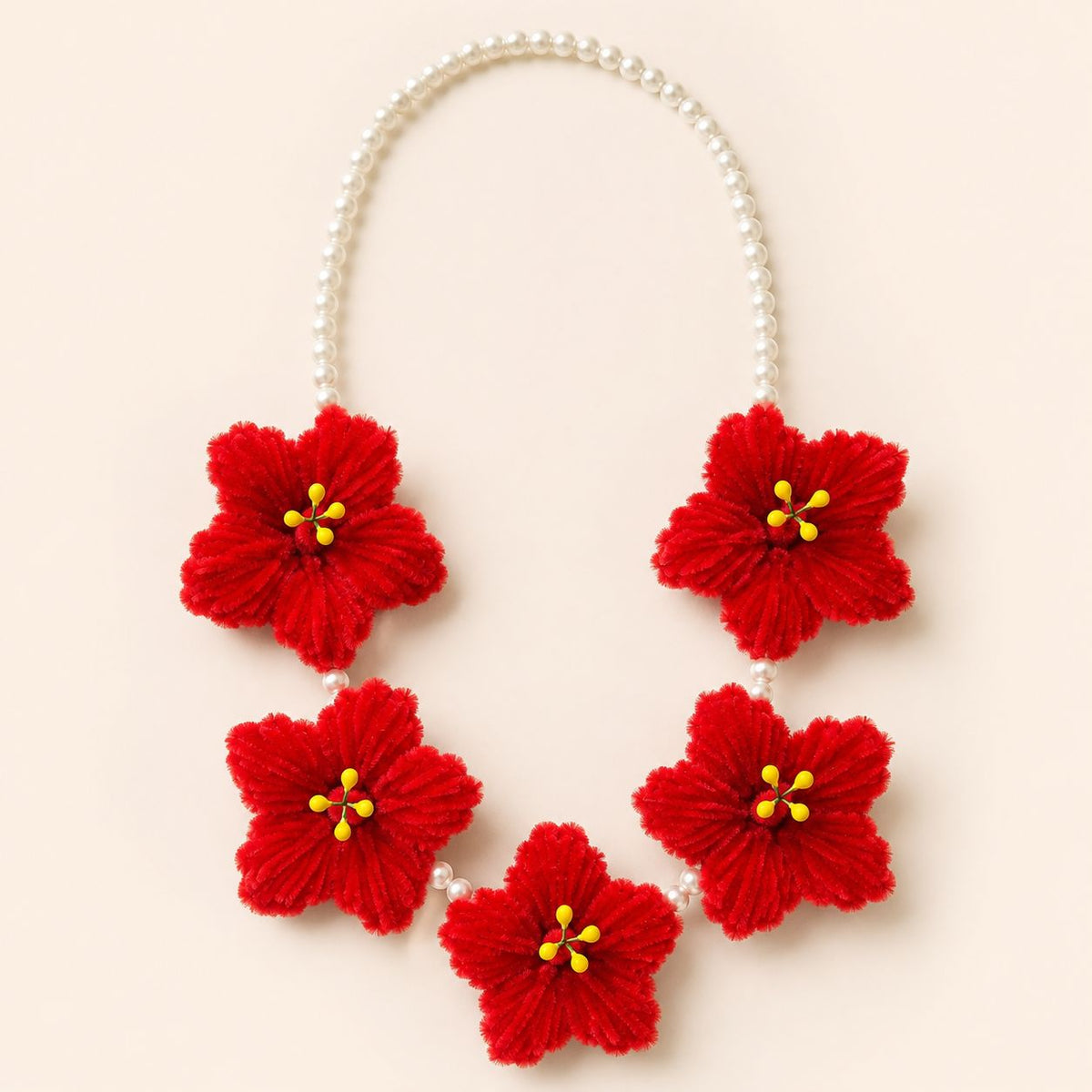Pipe cleaner Hibiscus Haar/Garland